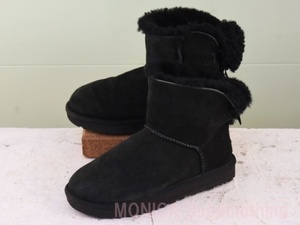 MK306◆レディース【アグ UGG】ムートンブーツ 黒 ブラック 23cm