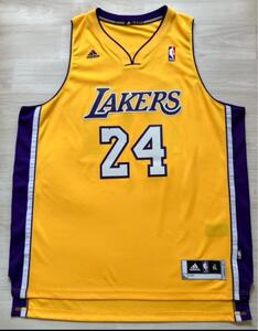 【美品】 NBA コービー・ブライアント BRYANT ＃24 LAKERS ロサンゼルス・レイカーズ adidas アディダス ユニフォーム ジャージ XL シャツ