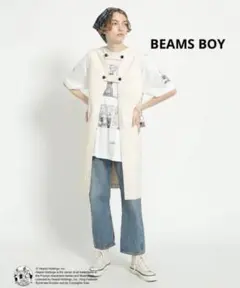 BEAMS BOY ビームスボーイ バックトゥフロント エプロン ワンピース