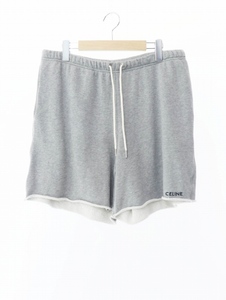 セリーヌ CELINE Embroidered Sweat Shorts エンブロイダリー スウェット ショーツ ショート ハーフ パンツ 2Z063052H XL 灰 グレー 241106