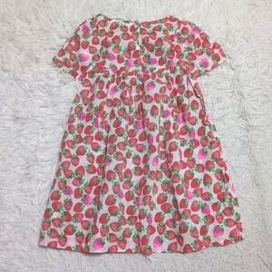 【送料無料】H&M　エイチアンドエム　半袖　ワンピース　120cm　いちご　女の子　キッズ　子供服