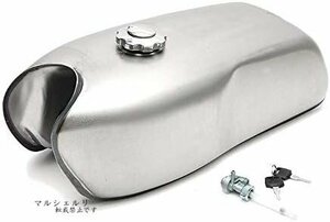 バイク タンク カフェレーサー タンク 汎用タンク ガスタンク ガス燃料タンク バイク燃料タンク 9L 2.4ガロン オートバイ用 汎用　未塗装