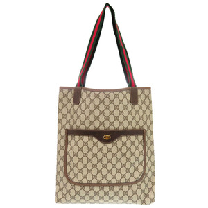 グッチ オールドグッチ シェリー GG 39 002 4487 PVC キャンバス ベージュ トートバッグ 1656 GUCCI