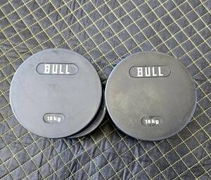 BULL ダンベル 16KG 2個セット BL-TD16　[1ペア 32キロ ブル ラバー プレート TPU IVANKO イヴァンコ トレーニング 筋トレ バーベル]