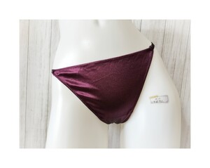 ★新品★ 3L Tバック ショーツ 光沢サテン パープル 紫 ワインレッド系 ボルドー系 セクシーランジェリー 大きいサイズ