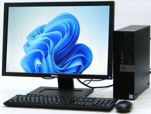 DELL Optiplex 5050-7700SF ■ 22インチ 液晶セット■ i7-7700/SSD/DVDマルチ/Radeon R5 340/第7世代/最新OS搭載/Windows11 デスクトップ