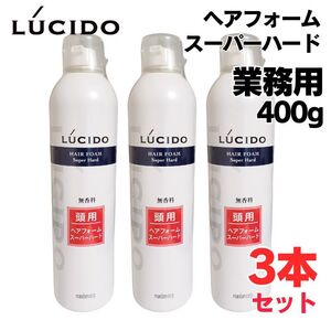 ルシード ヘアフォーム スーパーハード 400g 3本セット 業務用 大容量 40才からの髪 強力 ムース メンズスタイリング 40代 50代 60代