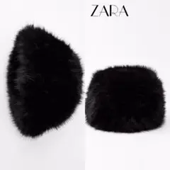 ZARA フェイクファーキャスケット