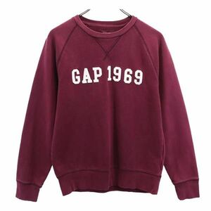 ギャップ 長袖 スウェット トレーナー XS ボルドー系 GAP メンズ