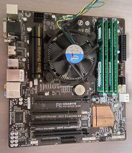 【難あり】GIGABYTE B85M-D3H + Intel Xeon E3 1265L v3 + DDR3メモリ 32GB