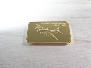 即決あり 限定品 ジェーン年鑑 イギリス空軍 デハビランド モスキート 1941年 純金仕上げ メダル　航空機 戦闘機 飛行機 記章 勲章 コイン