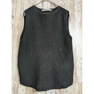 【ZARA Knit】レディース☆ニットベスト☆ノースリーブ☆S☆ブラック☆黒☆ザラニット☆☆トップス