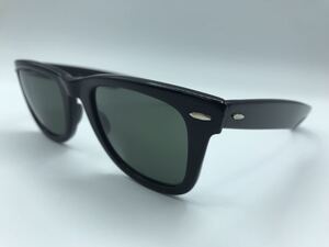 【BL横向】【芯無】【B＆L】【5024】RAY-BANボシュロムレイバン WAYFARERウェイファーラー 黒、G-15 ロゴなし飾り鋲 USA製 sw24bl20231223