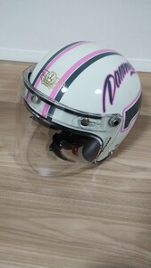 美品 子ども用 バイクヘルメット DAMMTRAX POPO7 バイザー付き サイズ57センチ ダムトラックス ポポ7 