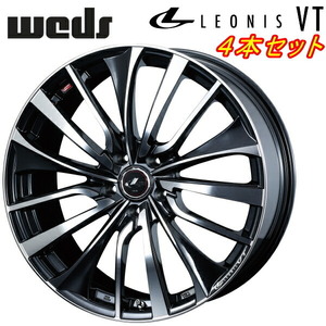 Weds LEONIS VT ホイール4本 パールブラック/ミラーカット 6.5-16インチ 5穴/PCD114.3 インセット+40