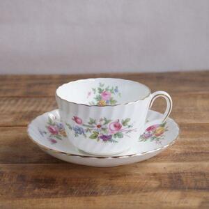 ミントン マーロウ 花柄 ティーカップ ソーサー Minton Marlow イギリス ヴィンテージ 食器 陶器 #230912-2 アンティーク レトロ