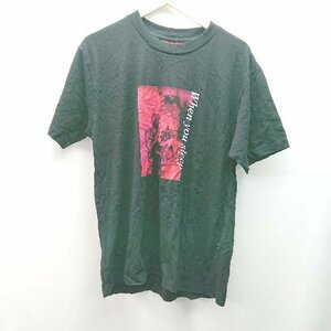 ◇ WASTED PARIS ウェイステッドパリス クルーネック フロントプリント 半袖 Tシャツ サイズM ブラック メンズ E