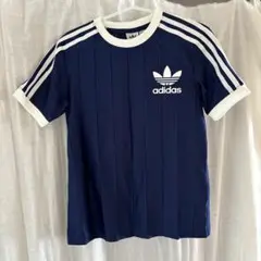 adidas スリーストライプス ピンストライプ　tシャツ