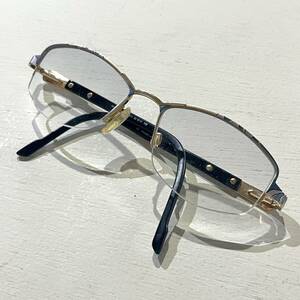CAZAL カザール 163 眼鏡 52□17 135 金属 ハーフリム ヴィンテージ vintage 装飾 デザイン