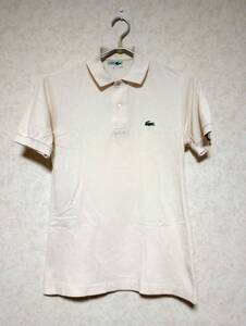 【美品】Chemise Lacoste 半袖ポロシャツ 3 検 ラコステ 501 白クリーム系