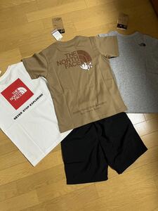 新品　ノースフェイス　140cm 半袖Tシャツ　パンツ　キッズ　短パン　セット　ショートパンツ　ハーフパンツ トップス　