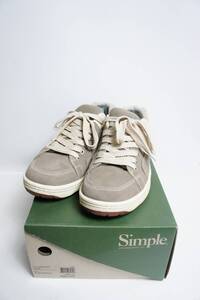 復刻 正規 Simple シンプル Shoes O.S.Sneakers ローカット スニーカー シューズ 茶系 サイズ43 本物 831O★1