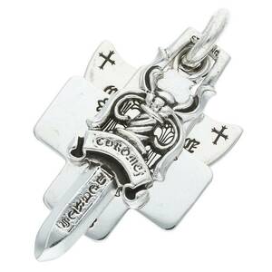 クロムハーツ Chrome Hearts 3TRINKETS/スリートリンケッツペンダント シルバーネックレストップ 中古 SJ02