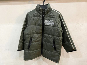 ☆HYSTERIC GLOMOUR/ヒステリックグラマー PRIMALOFT リバーシブル中綿ジャケット size100cm キッズ カーキ×レッド系 古着 used☆