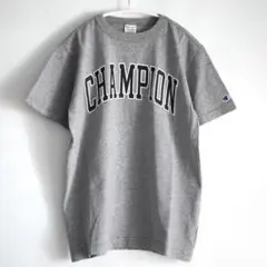 【美品】Champion プリントロゴTシャツ グレー M