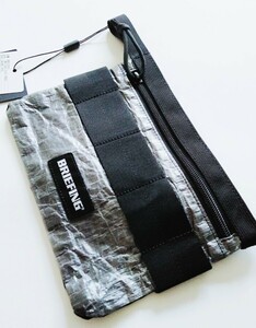 新品タグ付き ブリーフィング TWO SIDE FLAT POUCH 黒 / BRIEFING トゥーサイド フラット ポーチ 両面 ポケット 小物入れ パスポート 旅行