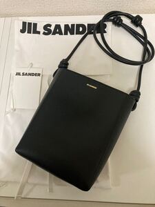 ジルサンダー ¥170000 GIRO クロスボディー ブラック ショルダーバッグ JIL SANDER カーフ