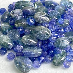 1円〜!!◆タンザナイトアクセサリーパーツおまとめ215.5ct◆j 約43.1g ルース 裸石 宝石 ジュエリー jewelry tanzanite beads w4マ2