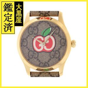 GUCCI グッチ 腕時計 Gタイムレス YA1264158 ベージュ文字盤 ゴールドメッキ/革 クォーツ 2021年正規品【472】SJ