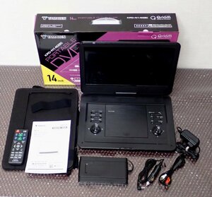 ●CCM●　美品　2023年製　14インチ ポータブルDVDプレーヤー 3電源 K.PD-N14.0(B)(管理番号No-JAN4003)