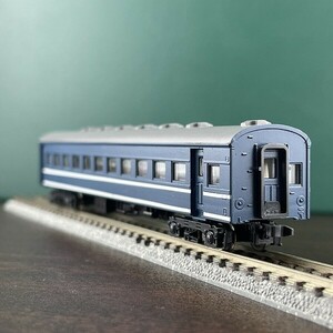 送料120円~ KATO 5019-1 スハフ42 ブルー 白帯仕様 加工品 室内灯あり／旧型客車 J5nt