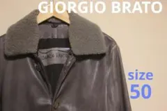 GIORGIOBRATO レザーブルゾン　脱着ファー