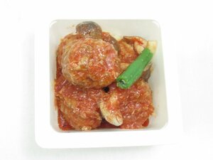 ★【直接引取不可】 食品サンプル ディスプレイ 肉団子トマト煮 肉団子 肉ボール 容器付き 惣菜 おかず 一品 見本品 料理模型 飲食店 置物