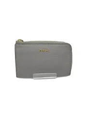 FURLA キーケース レザー グレー 無地 レディース