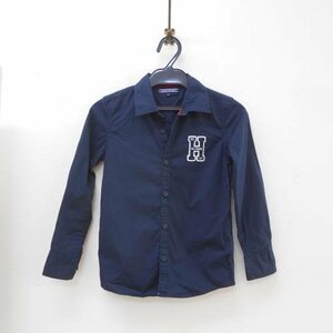 トミーヒルフィガー TOMMY HILFIGER キッズ 男の子 122㎝ 長袖 シャツ 紺 ネイビー トップス 120cm