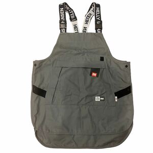 新品未使用タグ付き HELLY HANSEN ヘリーハンセン BIB ビブ エプロン グレー アウトドア ベスト キャンプ用 ノースフェイス フリーサイズ