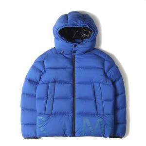 MONCLER モンクレール ジャケット サイズ:0 フーディー ヘムロゴ マットナイロン ダウンジャケット (WILMS) ブルー アウター ブルゾン