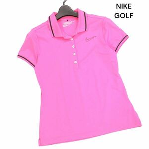 美品★ NIKE GOLF ナイキ ゴルフ 春夏 DRI-FIT 吸汗速乾♪ 半袖 ポロシャツ Sz.M　レディース　K4T00635_5#A