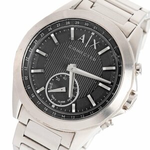 1円 稼働 ARMANI EXCHANGE アルマーニエクスチェンジ AXT1006 メンズウォッチ QZ クオーツ 黒文字盤 SS 腕時計 ラウンド 0921620241105