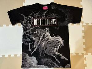 【MISHKA MNWKA】ミシカ DEATH ADDERS Tシャツ size.S made in USA ロックT used