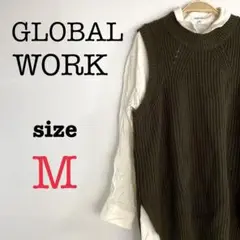 GLOBAL WORK グローバルワーク【M】シャツニットセット　二点セット