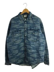 VETEMENTS◆Printed Denim Shirt/長袖シャツ/XS/デニム/IDG/総柄/UA52SH960B