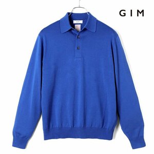 ◆【GIM(ジム)/春夏/シーアイランドコットン18G長袖ニットポロシャツ】[gim2380025-LL]