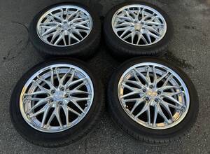 WORK SCHWERT QUELL ワーク シュヴァート クヴェル 20インチ8.5J+42 5H-120 タイヤ付4本セット ハイフライ 245/45R20 40系 アルファード