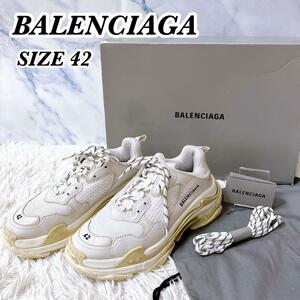 送料無料　BALENCIAGA バレンシアガ　Triple S　トリプルS サイズ42 メンズ　スニーカー　保存袋　外箱　予備のシューレス付き