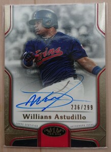 ★AUTO サイン 来日外国人 福岡 ソフトバンク ホークス アストゥディーヨ TOPPS TIER ONE 2020 MLB 大リーグ WILLIANS ASTUDILLO TWINS